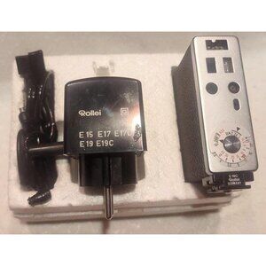 Vintage Rollei E19C Electronic Flash Unit with Charger & Sync Cable